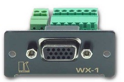 Kramer WX-1 2-сторонний клеменной модуль с разъемами 6+2-pin для коммутации графических сигналов (от VGA до UXGA) через HD15F     (VGA, Phoenix; Insert)